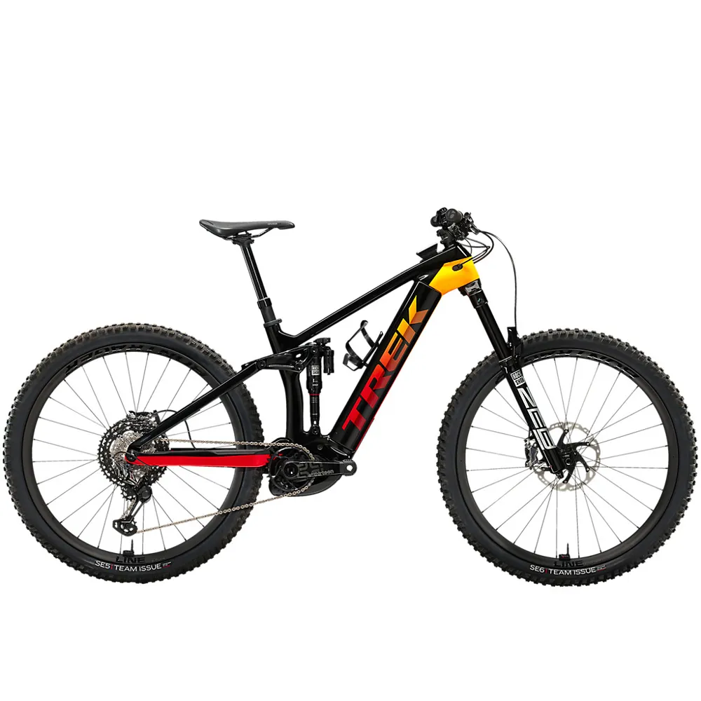 Trek Trek Rail 9.9 XTR Electric Mountain Bike 2022 Black/Marigold/Red Fade